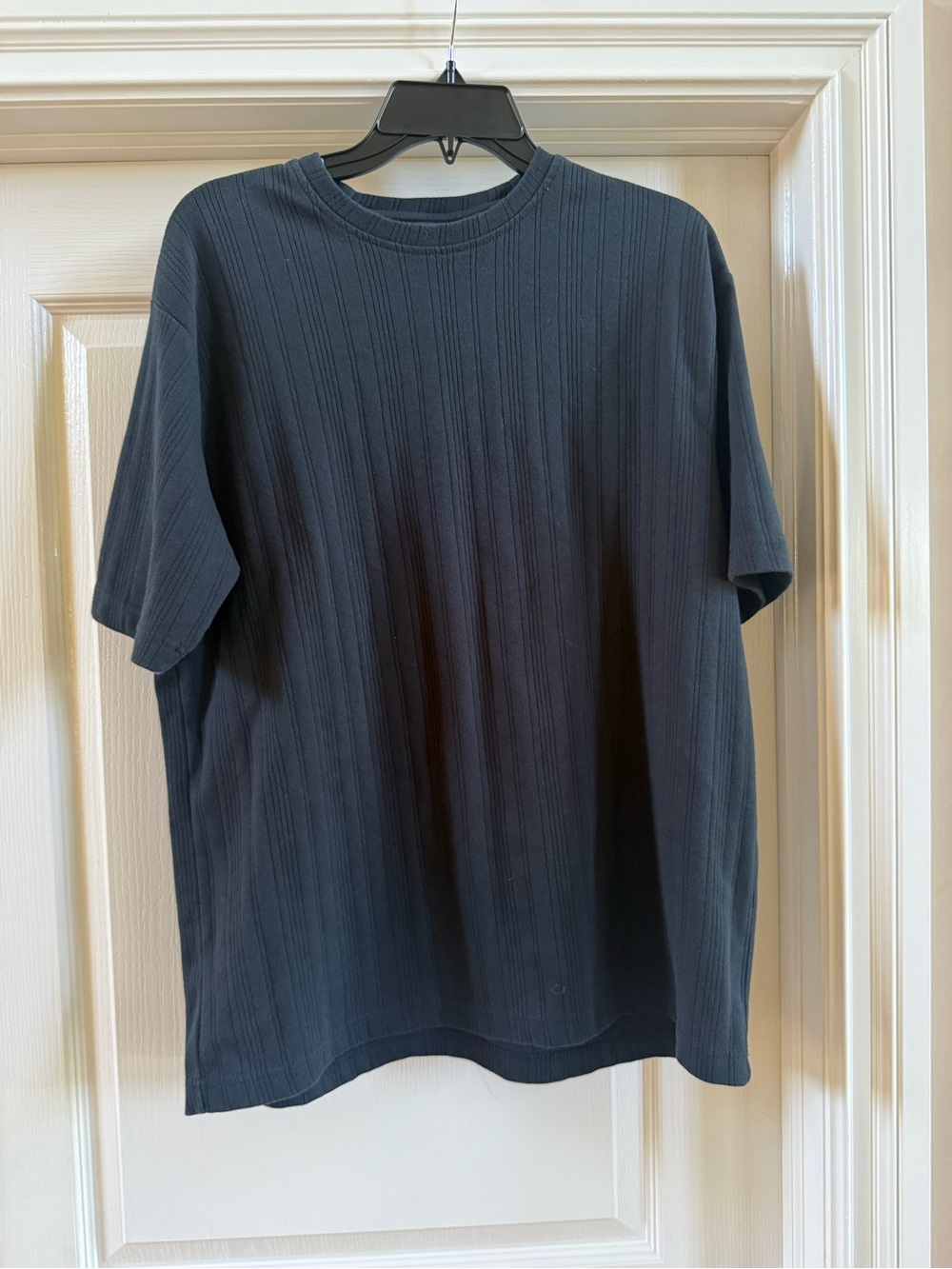 Crazy Horse Claiborne mens XL Ribbed Black Shirt